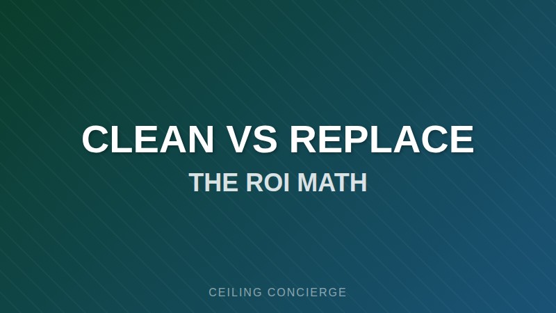 Ceiling cleaning vs replacement ROI